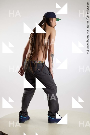 Casual Man White Standing poses - ALL Slim Brown Standing poses - simple Dreadlocks Standard Photoshoot Academic