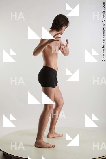 Underwear Man Standing poses - ALL Standing poses - simple Standard Photoshoot Academic