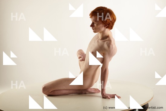 Nude Man Kneeling poses - ALL Kneeling poses - on one knee Standard Photoshoot Realistic