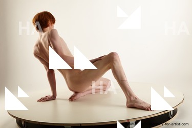 Nude Man Kneeling poses - ALL Kneeling poses - on one knee Standard Photoshoot Realistic