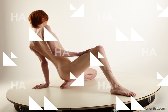 Nude Man Kneeling poses - ALL Kneeling poses - on one knee Standard Photoshoot Realistic