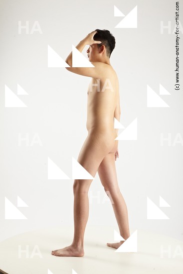 Nude Man Asian Standing poses - ALL Standing poses - simple Standard Photoshoot Realistic