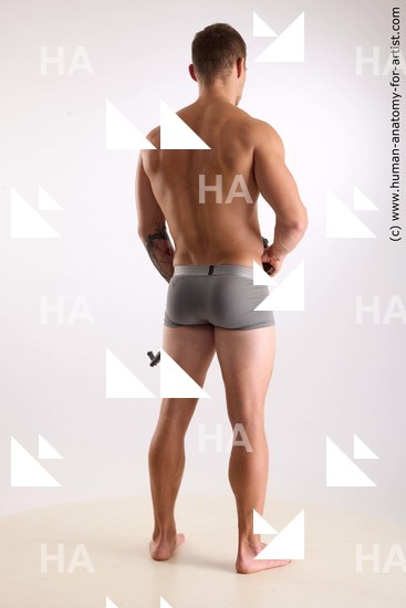 Underwear Fighting with gun Man Standing poses - ALL Standing poses - simple Standard Photoshoot Academic Fighting poses - ALL