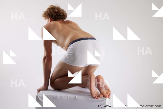 Underwear Man Kneeling poses - ALL Kneeling poses - on both knees Standard Photoshoot Academic