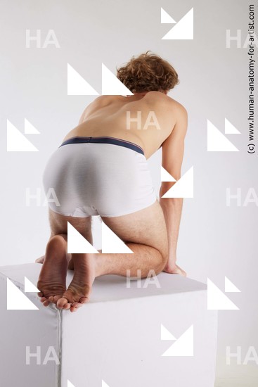 Underwear Man Kneeling poses - ALL Kneeling poses - on both knees Standard Photoshoot Academic