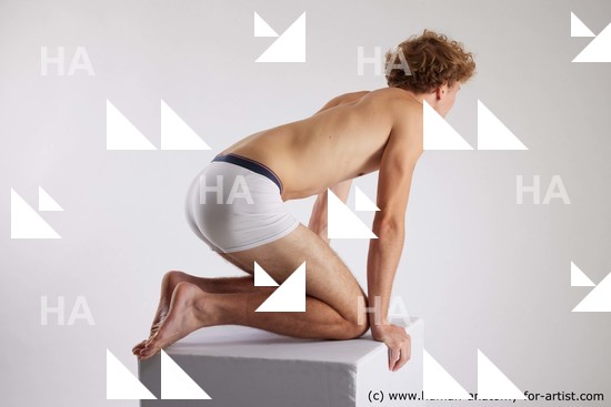 Underwear Man Kneeling poses - ALL Kneeling poses - on both knees Standard Photoshoot Academic