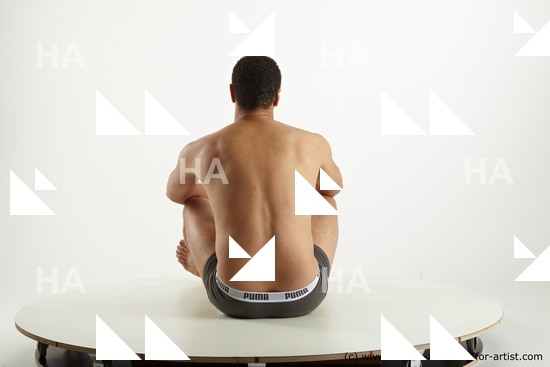 Underwear Man Black Sitting poses - simple Slim Short Black Sitting poses - ALL Standard Photoshoot Academic