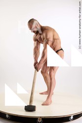 Swimsuit Man White Standing poses - ALL Muscular Short Brown Standing poses - simple Standard Photoshoot Academic