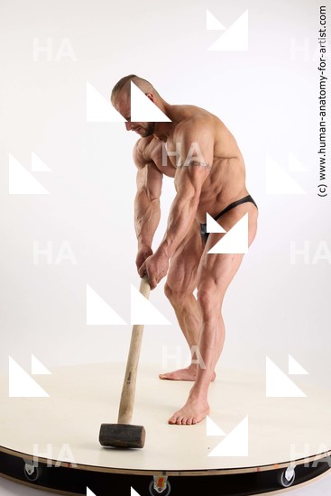 Swimsuit Man White Standing poses - ALL Muscular Short Brown Standing poses - simple Standard Photoshoot Academic