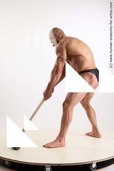 Swimsuit Man White Standing poses - ALL Muscular Short Brown Standing poses - simple Standard Photoshoot Academic