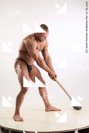 Swimsuit Man White Standing poses - ALL Muscular Short Brown Standing poses - simple Standard Photoshoot Academic