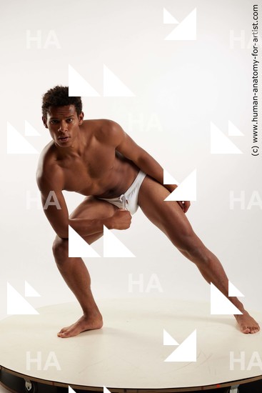 Swimsuit Man Black Standing poses - ALL Muscular Short Black Standing poses - simple Standard Photoshoot Academic