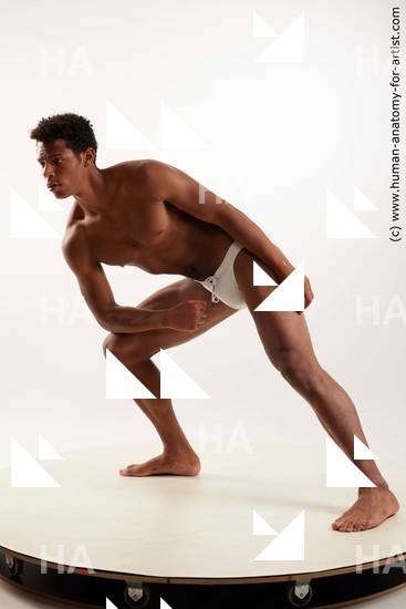 Swimsuit Man Black Standing poses - ALL Muscular Short Black Standing poses - simple Standard Photoshoot Academic