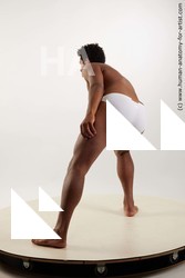 Swimsuit Man Black Standing poses - ALL Muscular Short Black Standing poses - simple Standard Photoshoot Academic