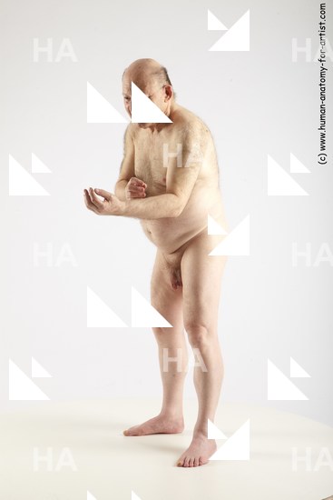 and more Nude Man White Standing poses - ALL Short Grey Standing poses - simple Standard Photoshoot Chubby Realistic