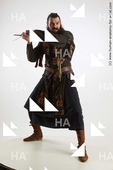 Casual Fighting with sword Man White Standing poses - ALL Muscular Long Brown Standing poses - simple Standard Photoshoot Academic Fighting poses - ALL