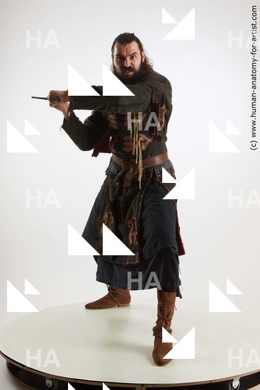 Casual Fighting with sword Man White Standing poses - ALL Muscular Long Brown Standing poses - simple Standard Photoshoot Academic Fighting poses - ALL