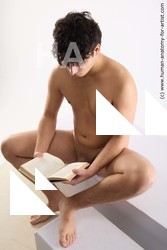 Nude Man White Sitting poses - simple Slim Short Brown Sitting poses - ALL Standard Photoshoot Academic
