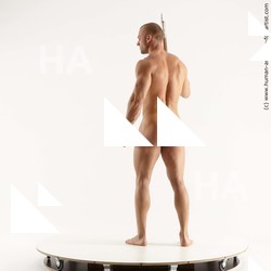 Nude Fighting with axe Man White Standing poses - ALL Muscular Short Brown Standing poses - simple Standard Photoshoot Realistic Fighting poses - ALL