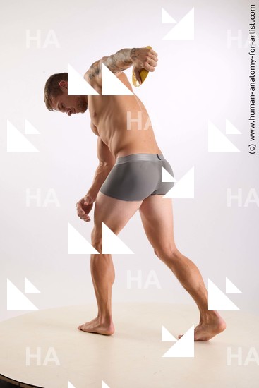 Underwear Man White Standing poses - ALL Athletic Short Brown Standing poses - simple Standard Photoshoot Academic