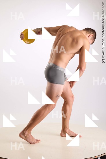 Underwear Man White Standing poses - ALL Athletic Short Brown Standing poses - simple Standard Photoshoot Academic