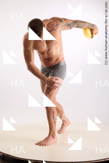 Underwear Man White Standing poses - ALL Athletic Short Brown Standing poses - simple Standard Photoshoot Academic