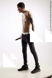 Nude Fighting with knife Man White Standing poses - ALL Underweight Short Brown Standing poses - simple Standard Photoshoot Academic Fighting poses - ALL