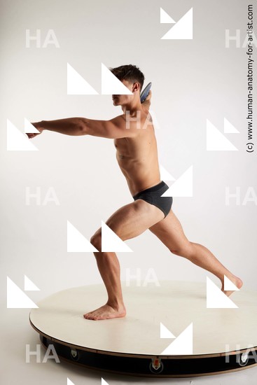 Underwear Man White Standing poses - ALL Athletic Short Brown Standing poses - simple Standard Photoshoot Academic