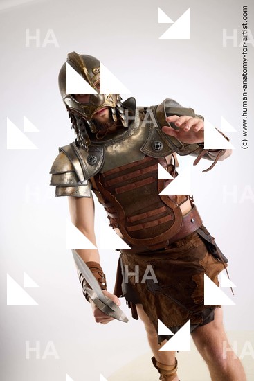 Casual Fighting with sword Man White Standing poses - ALL Muscular Short Brown Standing poses - simple Standard Photoshoot Academic Fighting poses - ALL