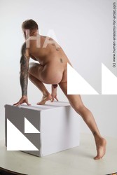 Nude Man White Standing poses - ALL Muscular Short Brown Standing poses - simple Standard Photoshoot Realistic