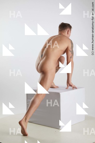 Nude Man White Standing poses - ALL Muscular Short Brown Standing poses - simple Standard Photoshoot Realistic