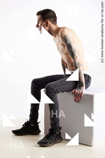 Casual Man White Sitting poses - simple Underweight Short Brown Sitting poses - ALL Standard Photoshoot Academic