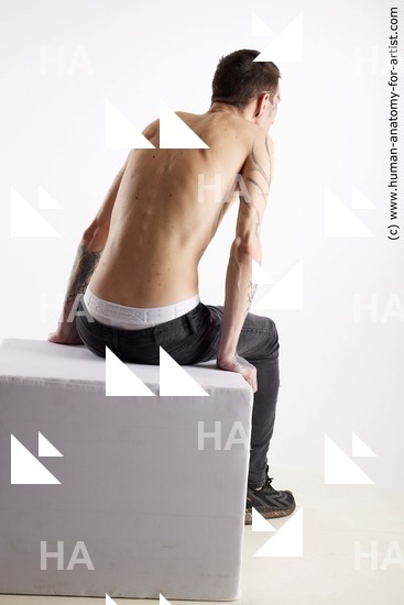 Casual Man White Sitting poses - simple Underweight Short Brown Sitting poses - ALL Standard Photoshoot Academic