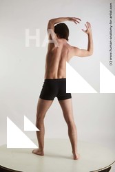 Underwear Man White Standing poses - ALL Slim Short Brown Standing poses - simple Standard Photoshoot Academic