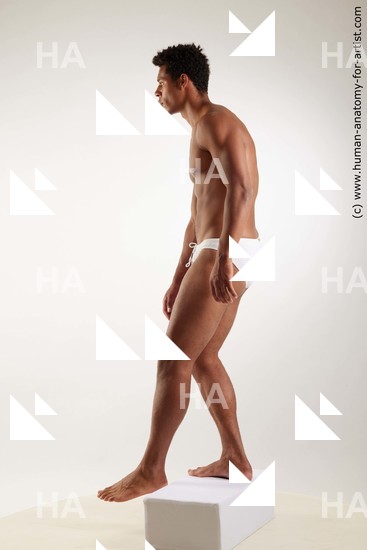 Swimsuit Man Black Standing poses - ALL Athletic Short Black Standing poses - simple Standard Photoshoot Academic