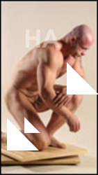 Bodybuilder Kneeling