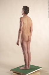 Nude Man White Standing poses - ALL Slim Short Grey Standing poses - simple Realistic