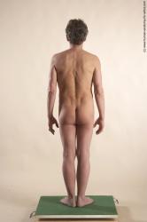 Nude Man White Standing poses - ALL Slim Short Grey Standing poses - simple Realistic