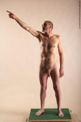 Nude Man White Standing poses - ALL Slim Bald Standing poses - simple Realistic