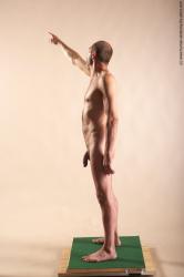 Nude Man White Standing poses - ALL Slim Bald Standing poses - simple Realistic