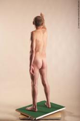 Nude Man White Standing poses - ALL Slim Bald Standing poses - simple Realistic