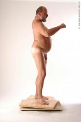Nude Man White Standing poses - ALL Chubby Bald Grey Standing poses - simple Realistic