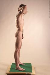 Nude Man White Standing poses - ALL Underweight Short Brown Standing poses - simple Realistic