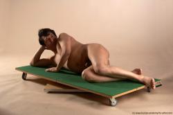 Nude Man White Kneeling poses - ALL Chubby Short Kneeling poses - on one knee Black Realistic