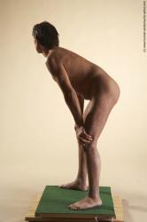 Nude Man White Standing poses - ALL Slim Short Brown Standing poses - simple Realistic