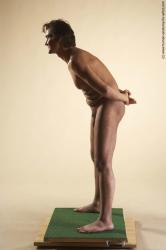 Nude Man White Standing poses - ALL Slim Short Brown Standing poses - simple Realistic