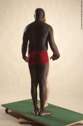 Underwear Woman - Man Black Standing poses - ALL Average Bald Standing poses - simple Academic