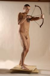 Nude Man White Standing poses - ALL Average Short Brown Standing poses - simple Realistic