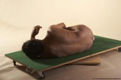 Nude Man White Laying poses - ALL Average Short Brown Laying poses - on side Realistic