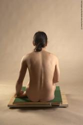 Nude Man Another Sitting poses - simple Slim Long Brown Sitting poses - ALL Realistic